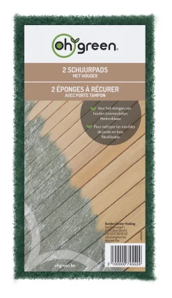 2 groene reinigingspads