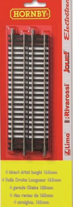 4 rechte rails 168mm