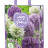 1 shopping bag met allium paars-wit mix 'love what you grow'