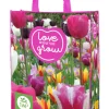 1 shopping bag met tulpen mix 'love what you grow'