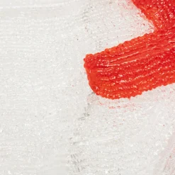 Acryl hond met kerstmuts 60 led h37cm