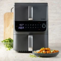 Airfryer double fry zone verticaal 3,5+6,5l