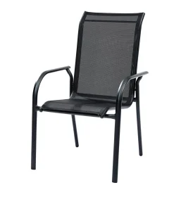 Armstoel Blacksun aluminium en textileen