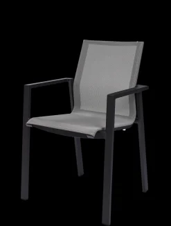 Armstoel Norris antraciet/zilver