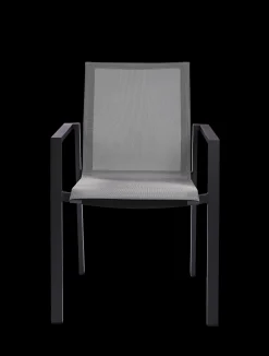 Armstoel Norris antraciet/zilver