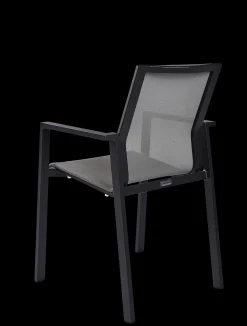 Armstoel Norris antraciet/zilver