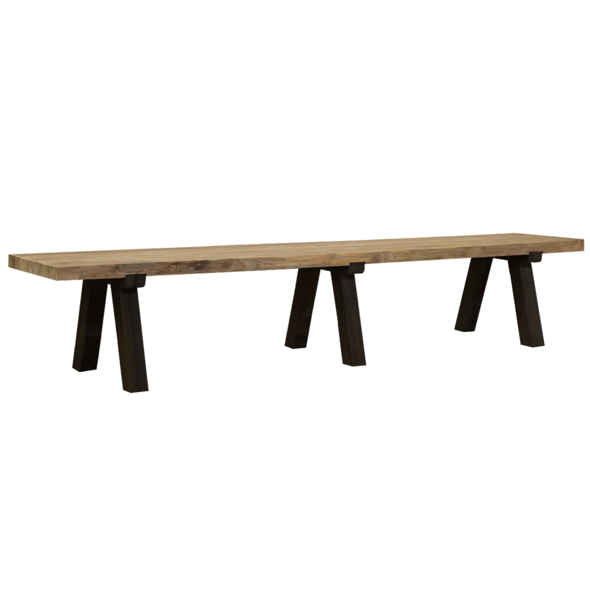 Bank Castle met zwarte poten 300x42