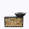 Barbecue Island d88cm met grote houtopslag