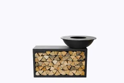 Barbecue Island d88cm met grote houtopslag