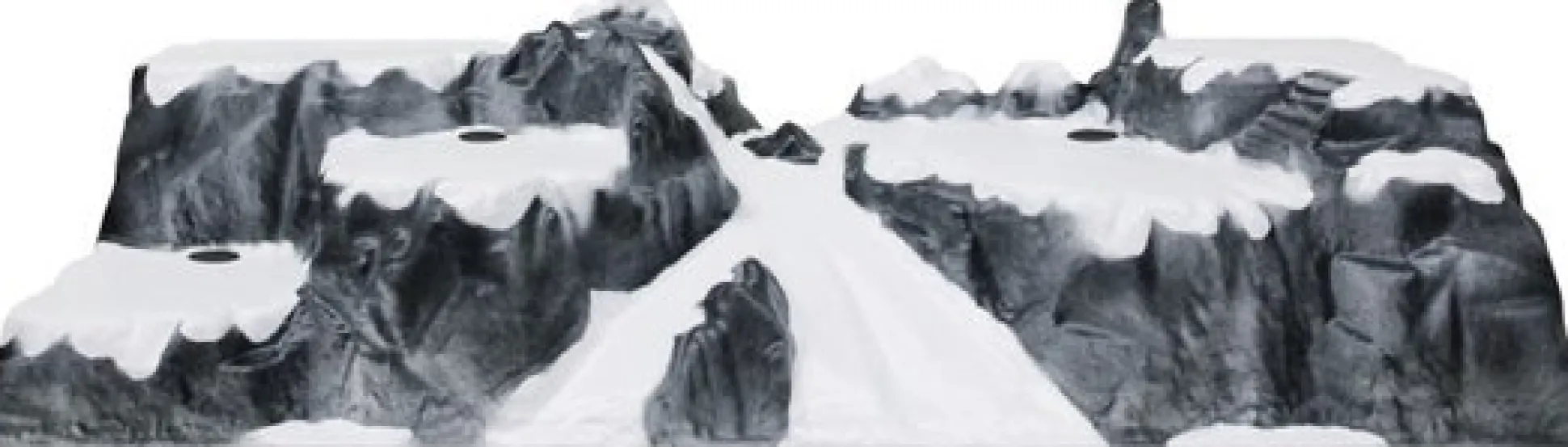 Basis kerstdorp skipiste 120x40cm