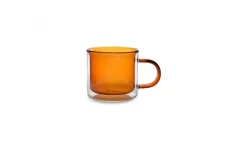 Beker 27cl dubbelw amber set/2