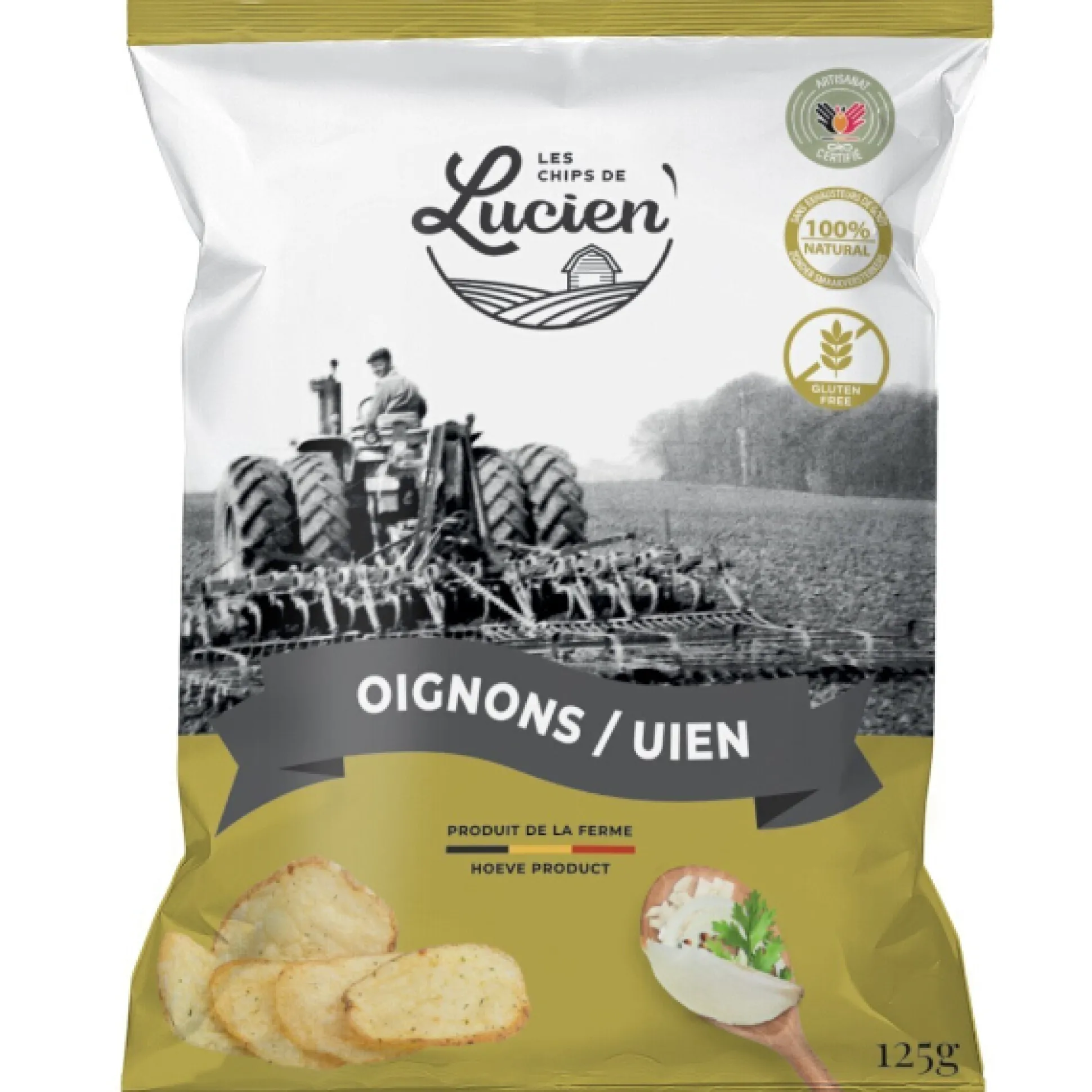 Belgische chips met ui 125g