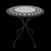 Bistrotafel Rodin d60cm mozaiek zwart/wit