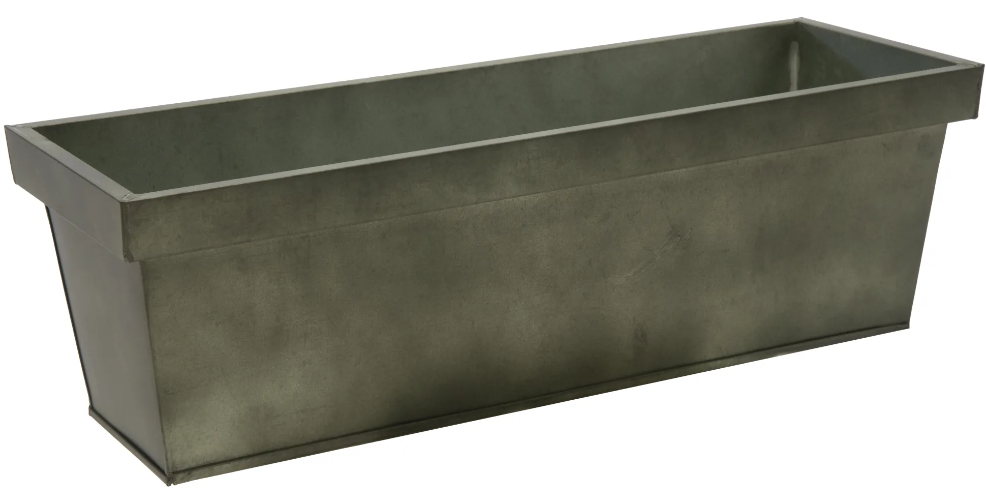 Bloembak zink vintage groen l60w17h16