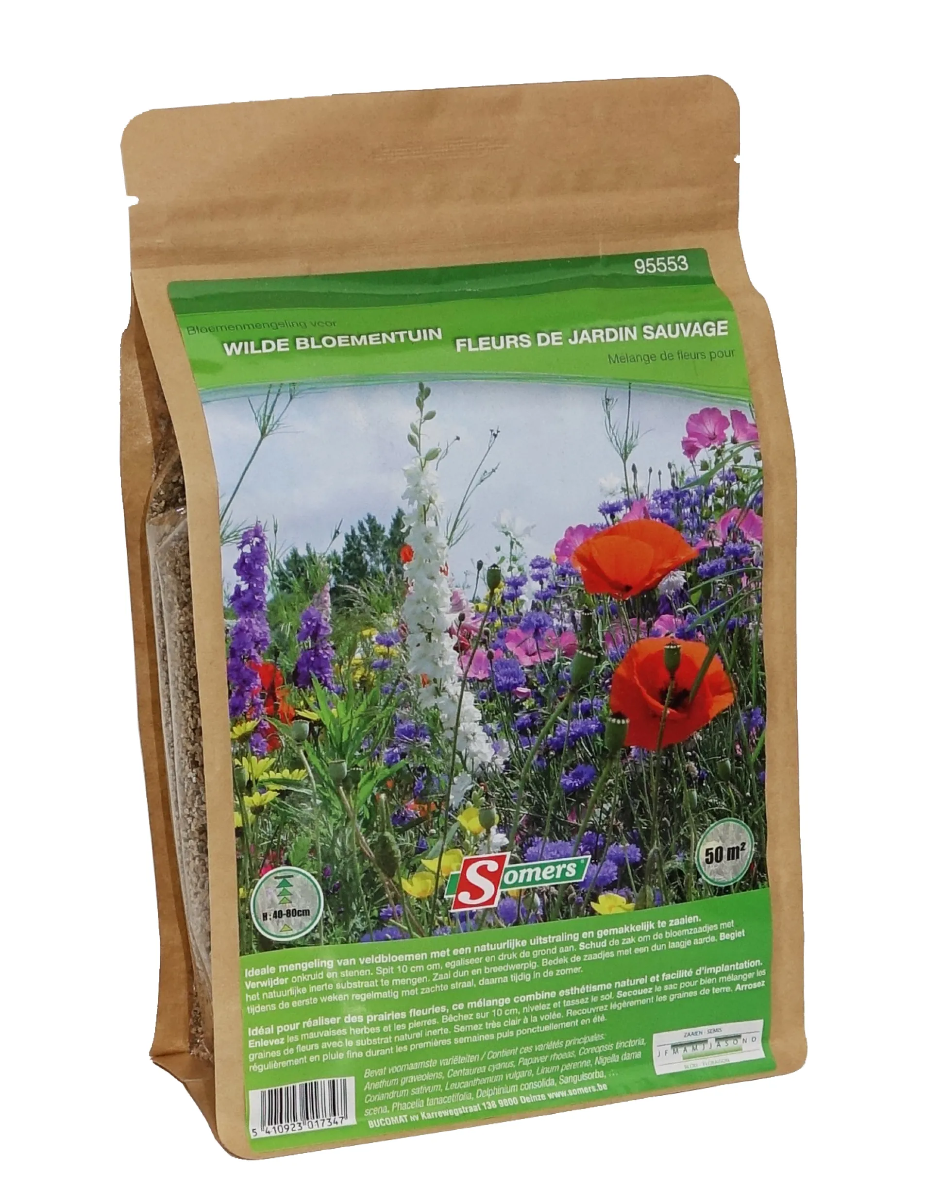 Bloemenmengsel wilde bloementuin 50m²