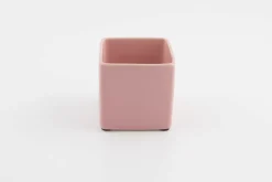 BLOEMPOT VIERKANT BASIC MINI Ø 7CM MAT ROZE