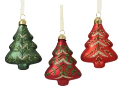 Boom glas takken en glitters