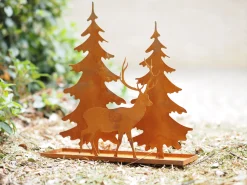 Bos met hert op basis