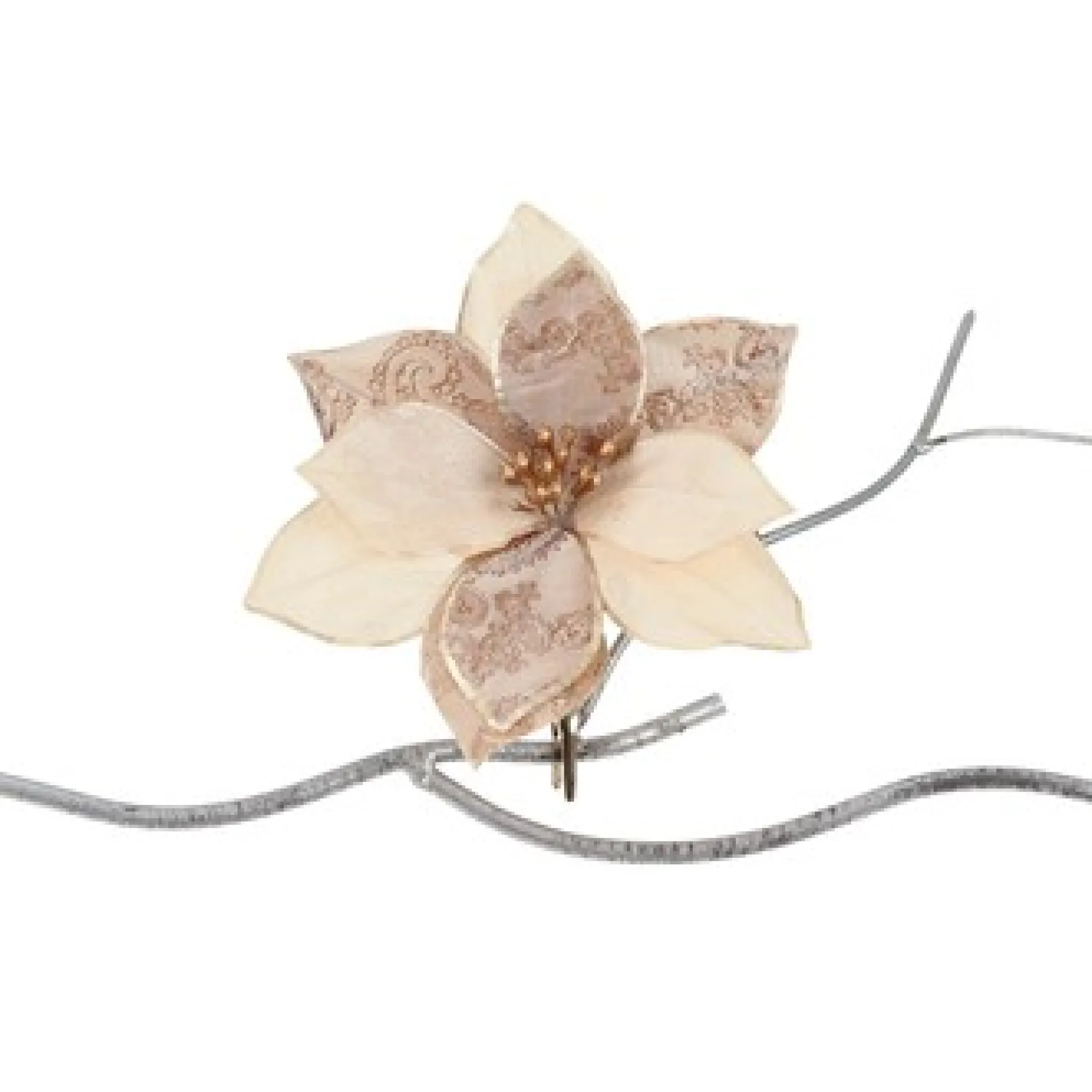 Brokaat bloem op clip