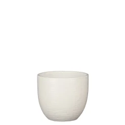 Carrie pot rond wit glaze - h14xd16cm