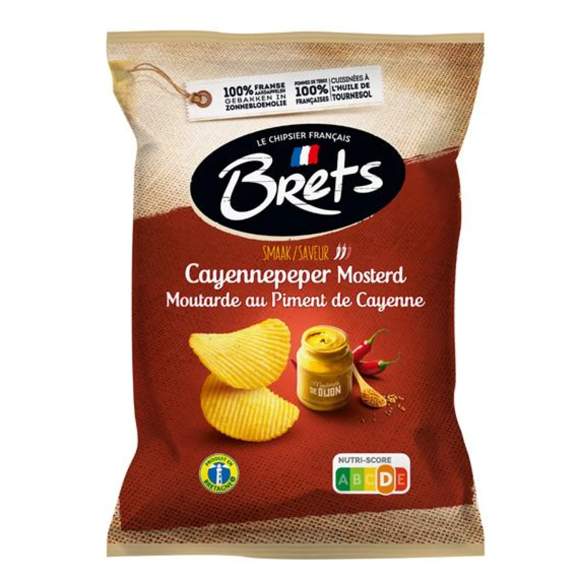 Chips met cayenne en mosterd smaak