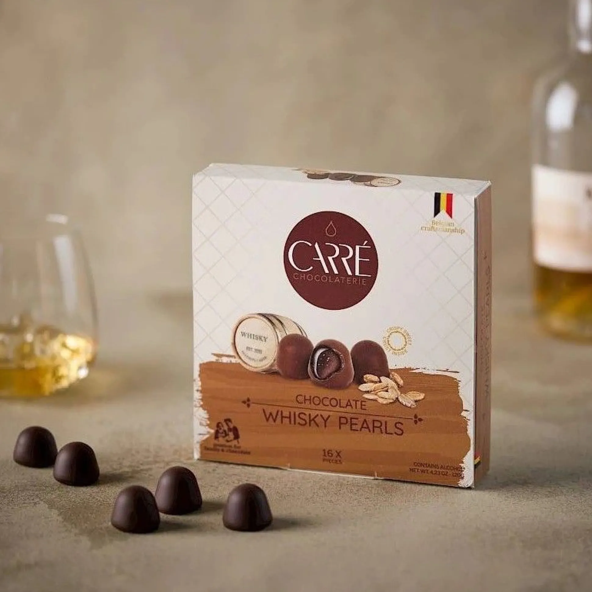 Chocolate whisky pearls