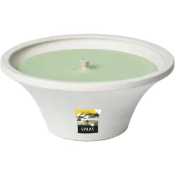 Citronellakaars in witte schaal - Asian Garden