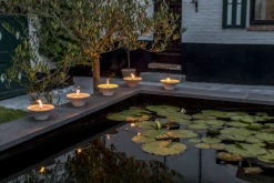 Citronellakaars in witte schaal - Asian Garden