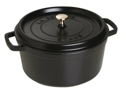 Cocotte rond 28 cm zwart