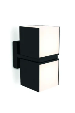 Cuba wandlamp met 2 lichkoppen mat zwart led 24.4w