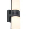 Cyra wandlamp security licht met sensor donkergrijs led 16.5w