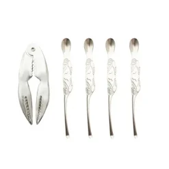 5-delige set van kreeftenvorkjes en kreeftentang