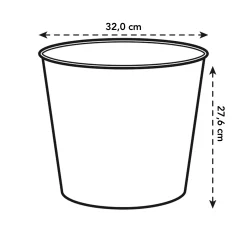 Diamond hoog easy insert 32cm