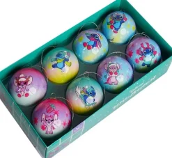 Doos met 8 kerstballen stitch