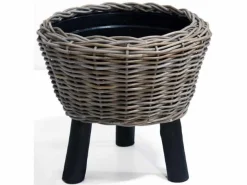 Drypot houten poten zwart