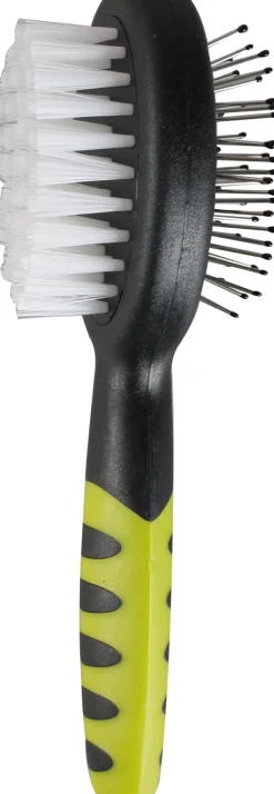 Dubbele borstel met handvat knaagd