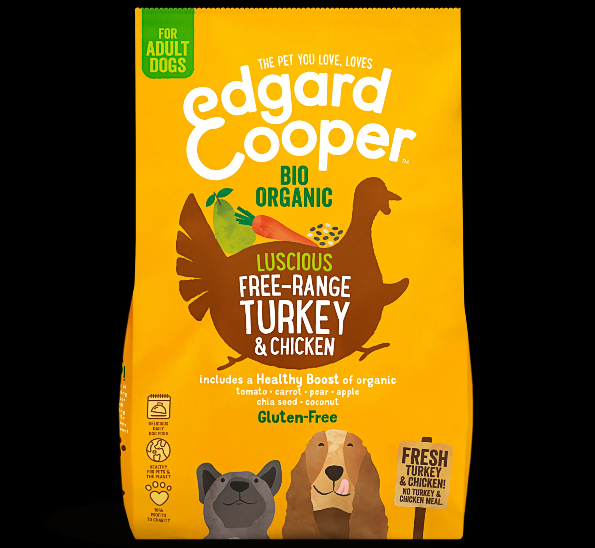 Edgard & cooper, volwassen kalkoen & kip, 700g