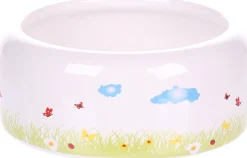 Eetpot knaagdier kiki keramisch rond wit m 11,5x11,5x4,5cm 275ml