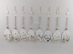 Ei hangdeco hout 12 cm 8 ass