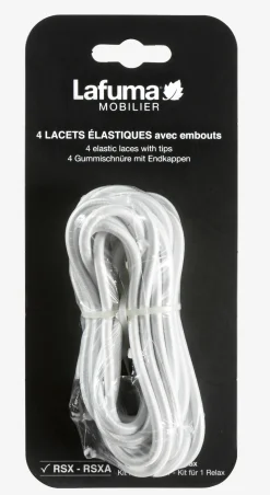 ELASTIC LACES WITH ENDINGS Blanc
