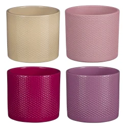 Era pot rond relief - h12,5xd13,5cm