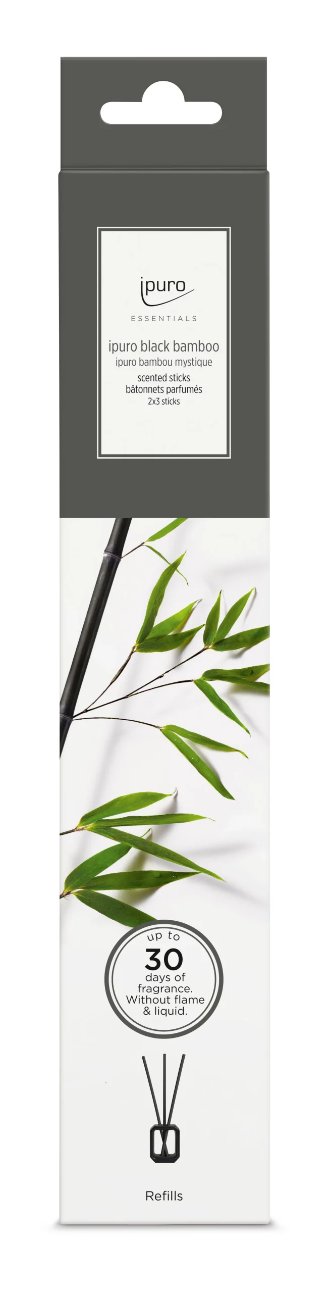 Essentials scented stick black bamboo 6st