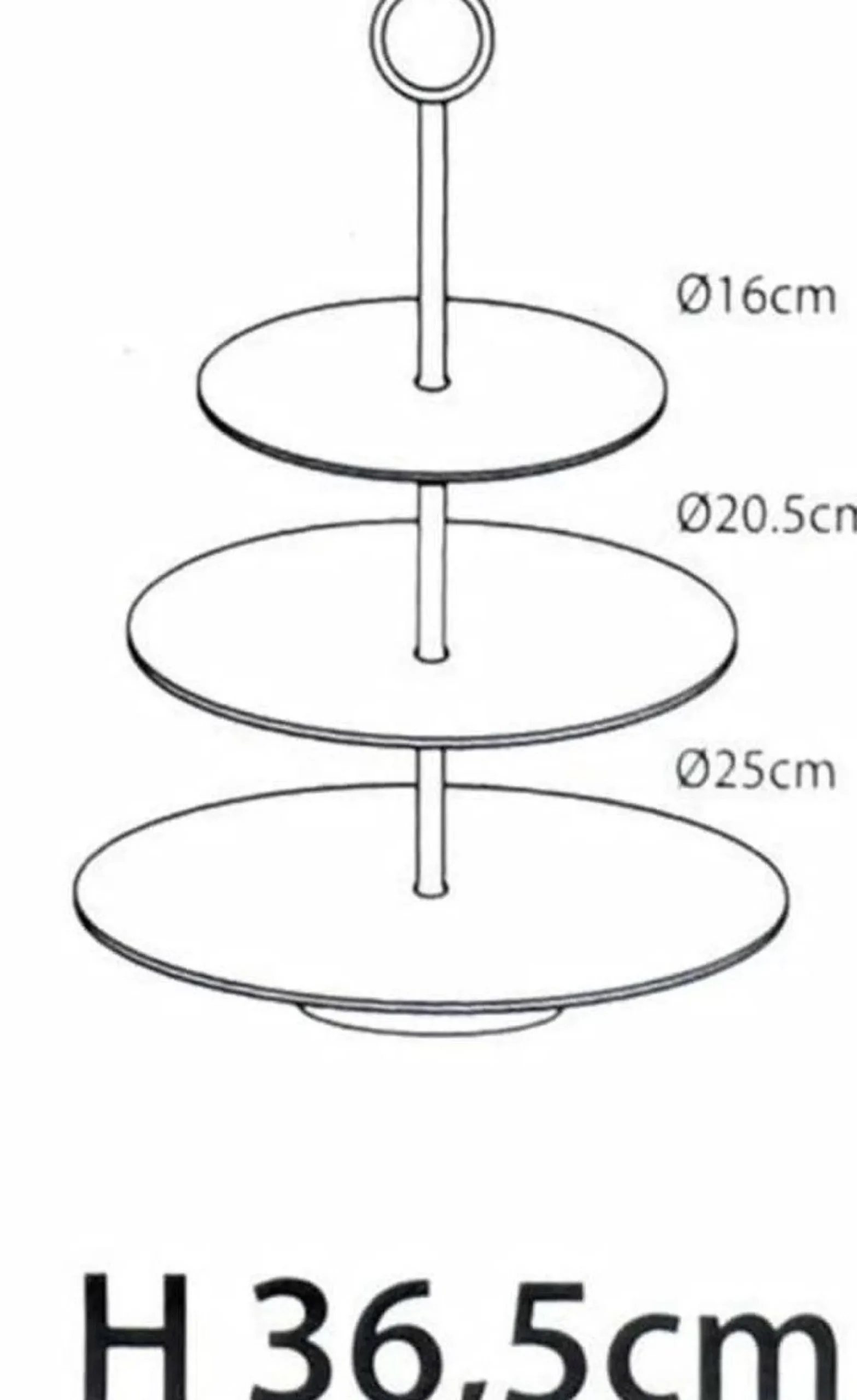 Etagere met 3 verdiepingen