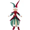 Figuur elf sitting on ball bordeaux groen