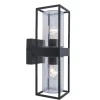 Flair wandlamp up&down licht mat zwart e27 40w