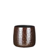 Floyd pot rond bruin - h17xd19cm