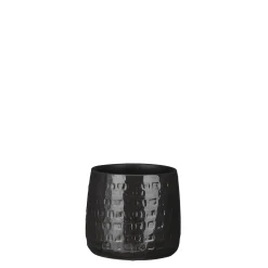 Floyd pot rond zwart - h13xd15cm