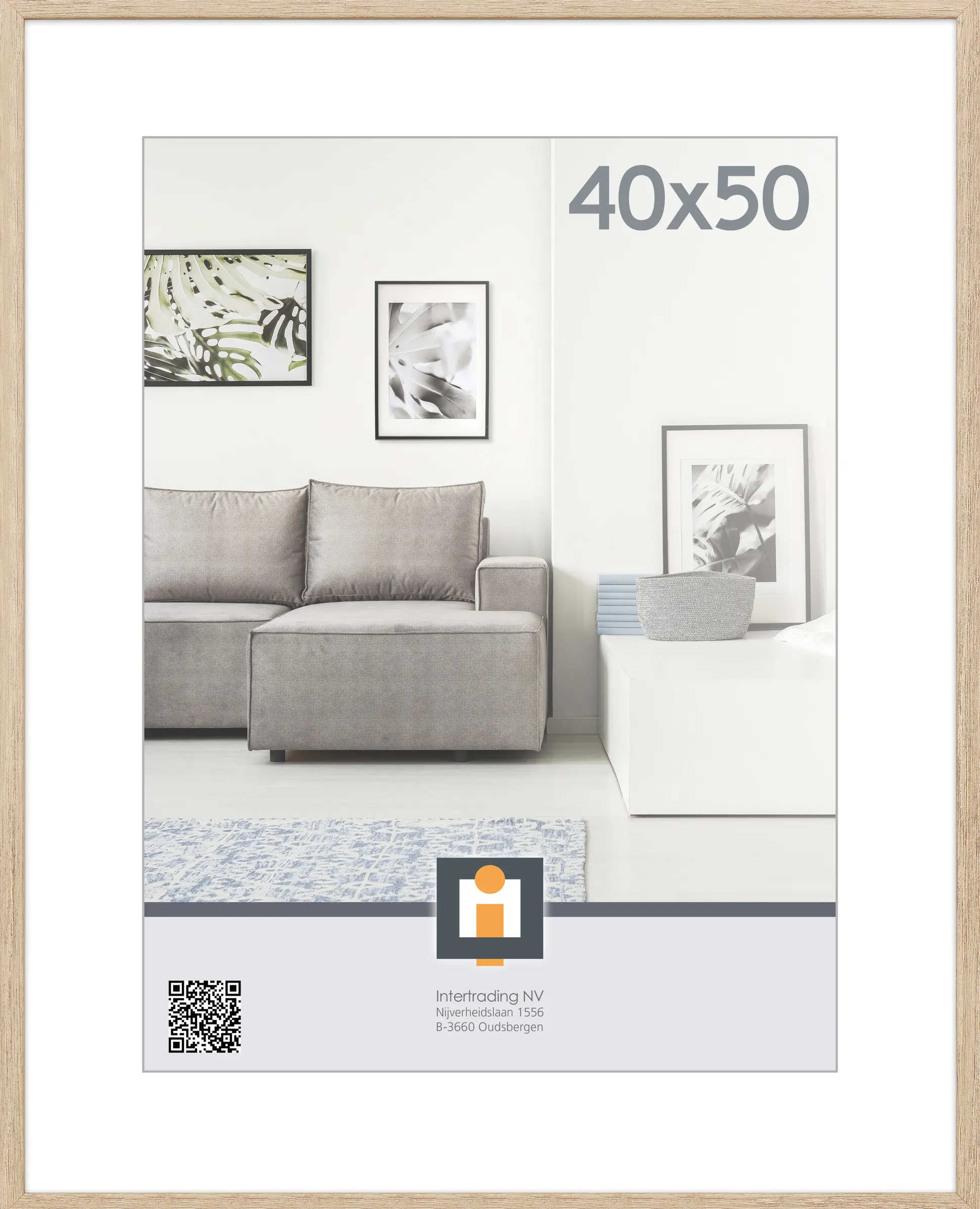 fotolijst livorno vintage eik 40x50 cm