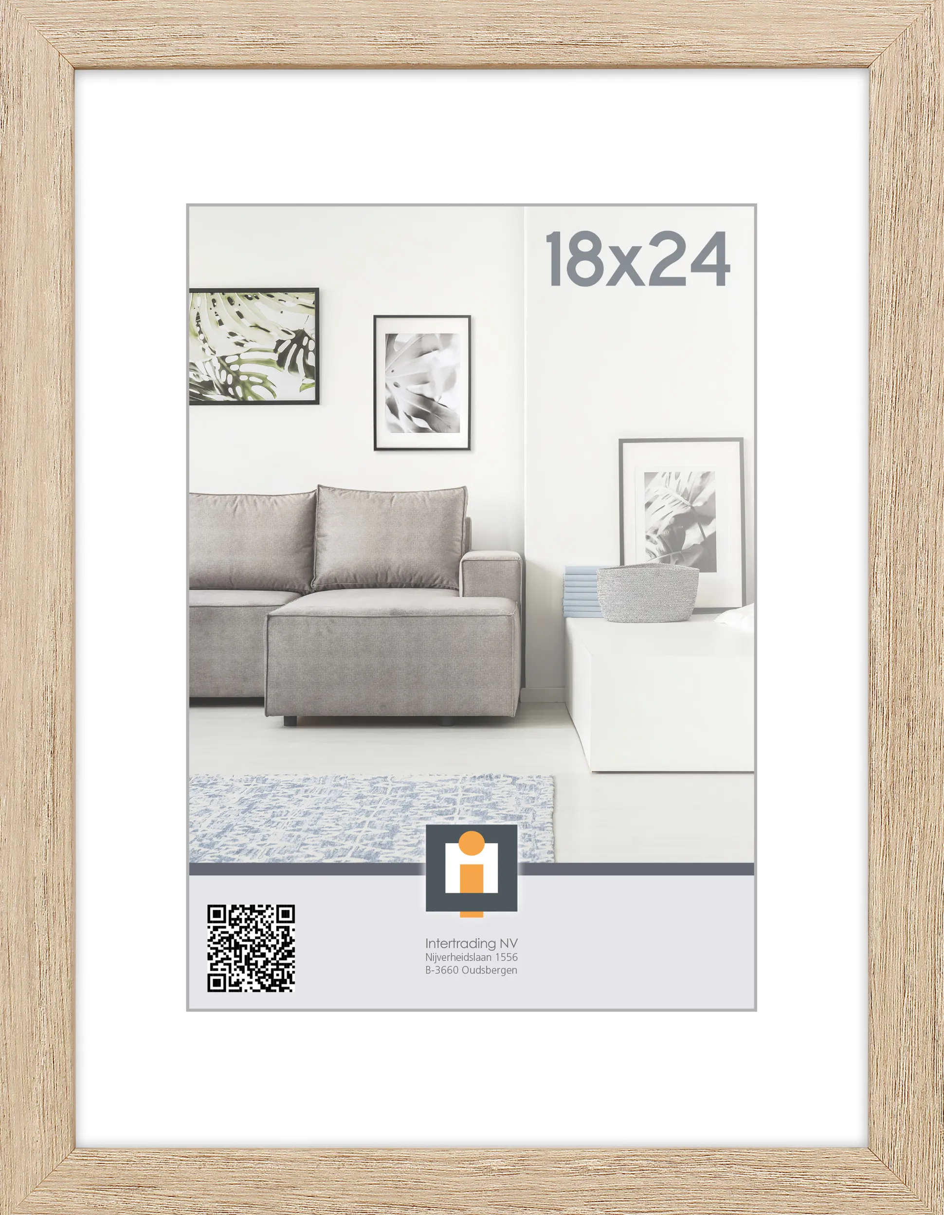 fotolijst livorno vintage eik 18x24 cm