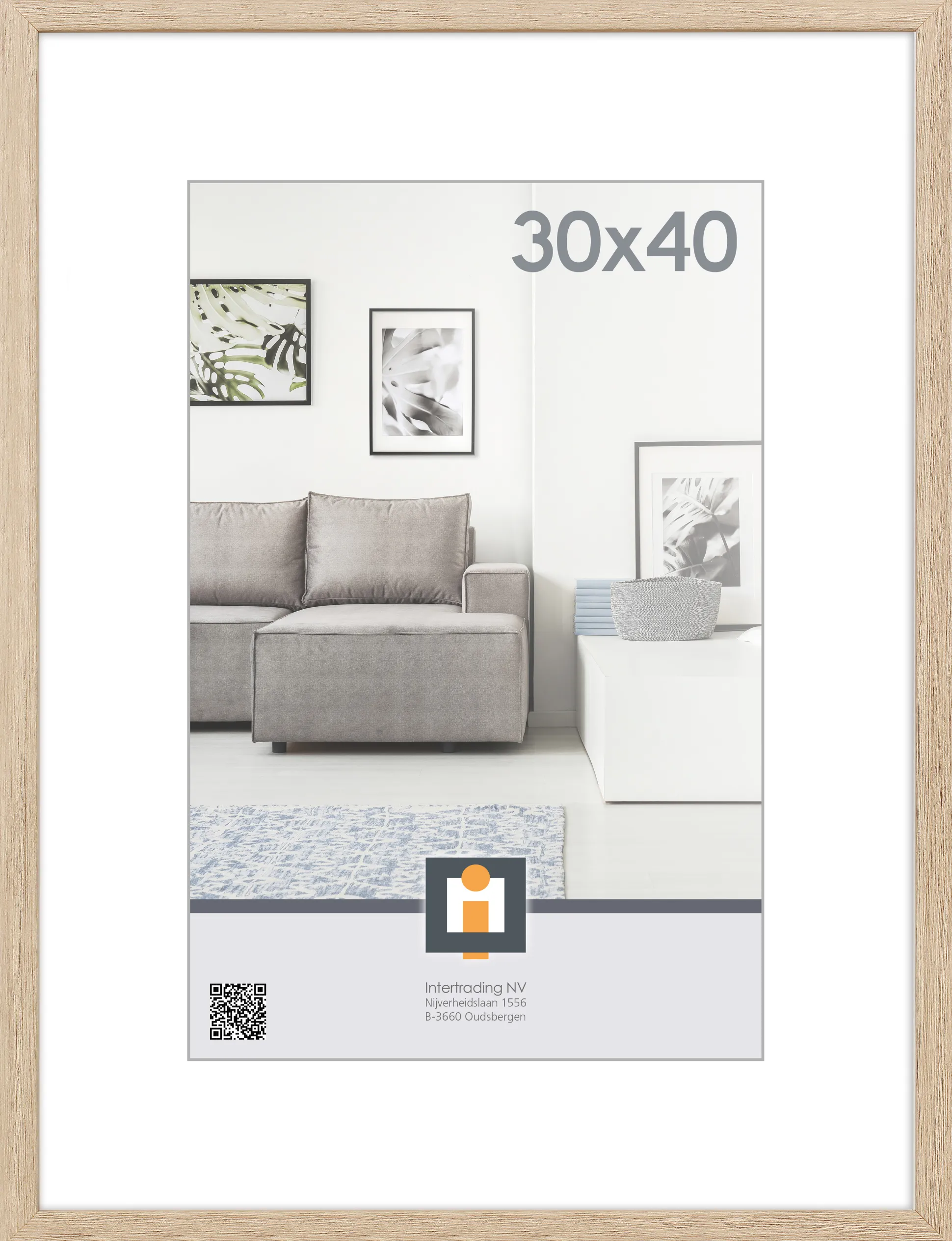 fotolijst livorno vintage eik 30x40 cm